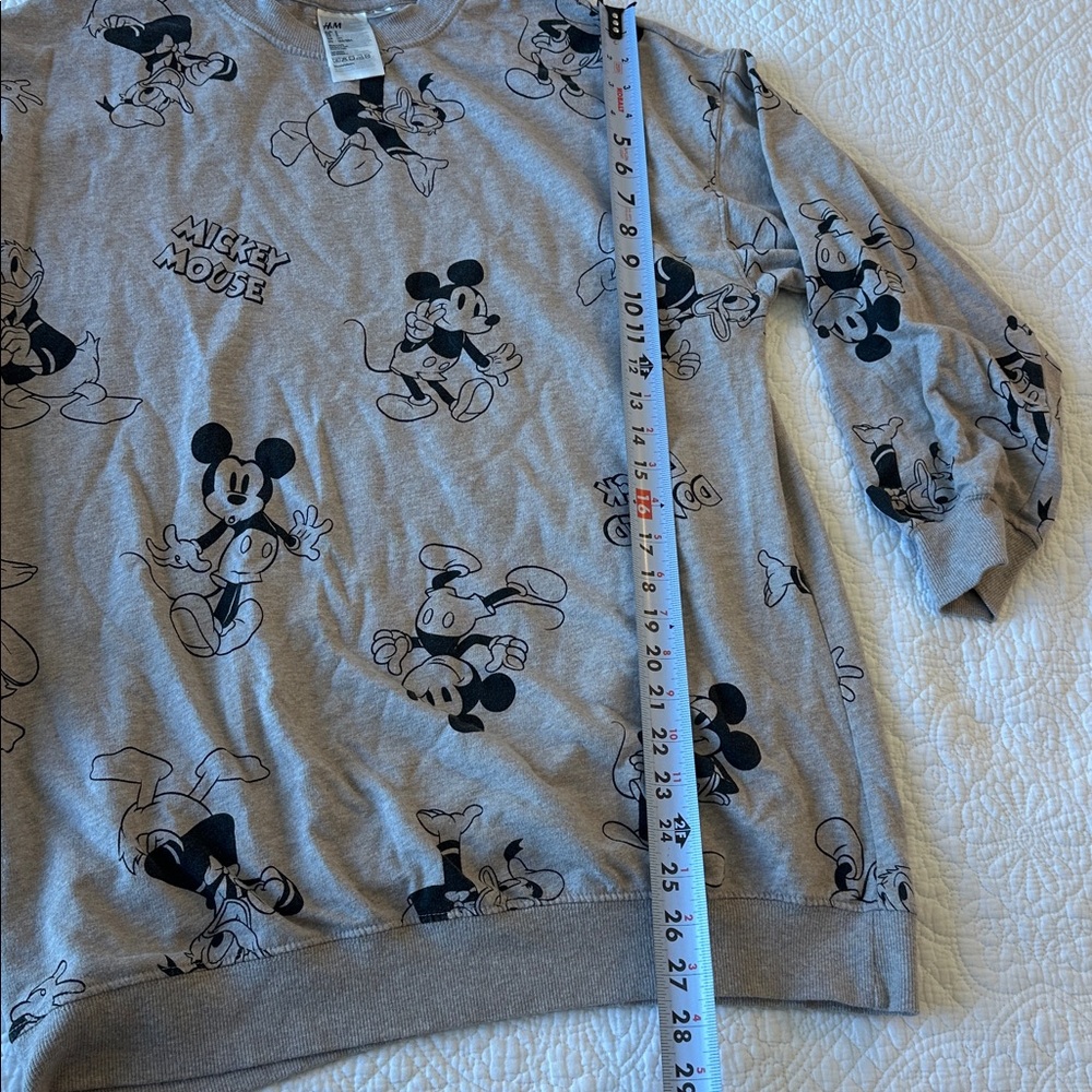 H&M women’s Disney sweatshirt tunic 3/4 sleeve Mickey donal duck sz small - Picture 2 of 6